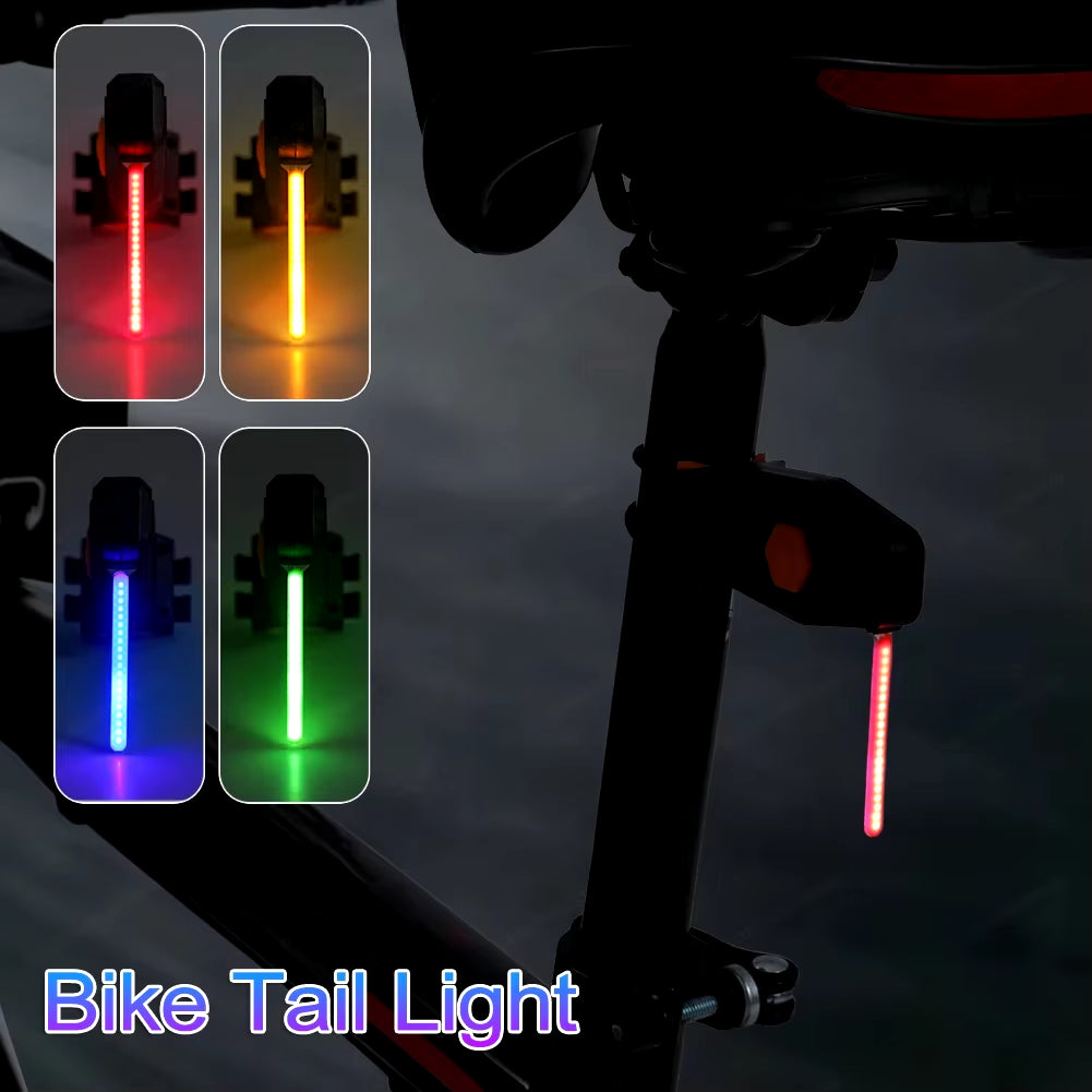 Bike Tail Light LED Rear Lamp Warning Light Waterproof Bicycle Lights USB Rechargeable Cycling MTB Road Bike Rear Flashlight