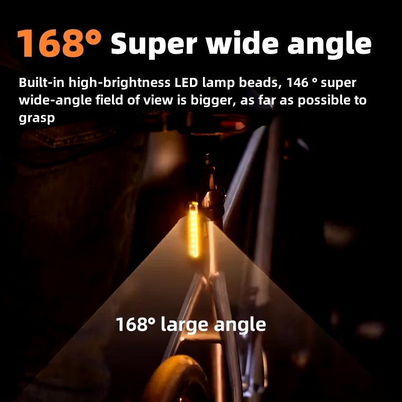 Bike Tail Light LED Rear Lamp Warning Light Waterproof Bicycle Lights USB Rechargeable Cycling MTB Road Bike Rear Flashlight